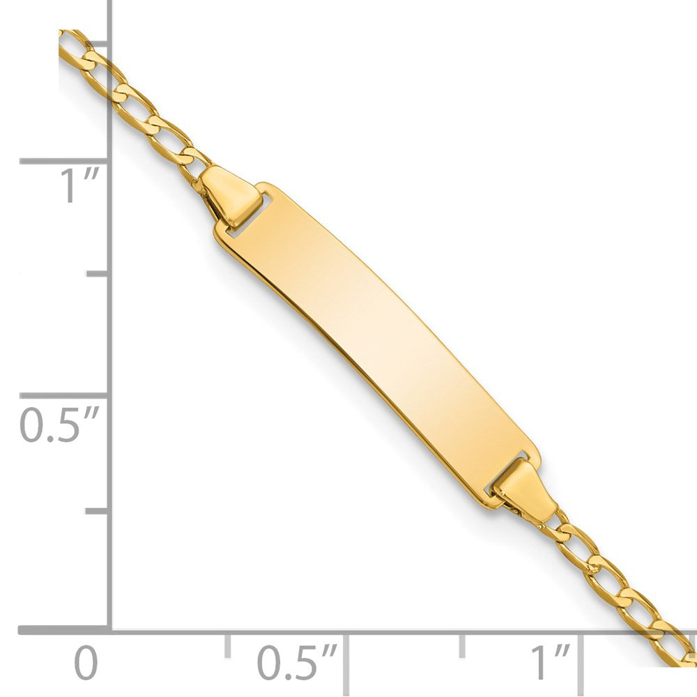 14k Flat Curb Link ID Bracelet