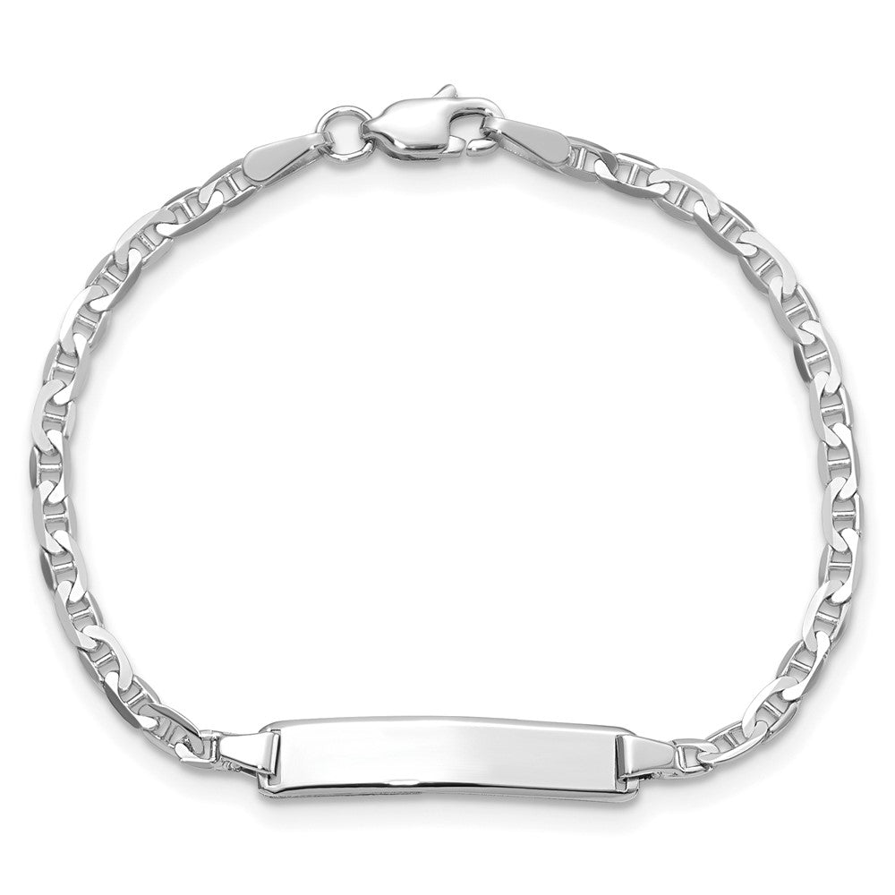 14k WG Anchor Link ID Bracelet