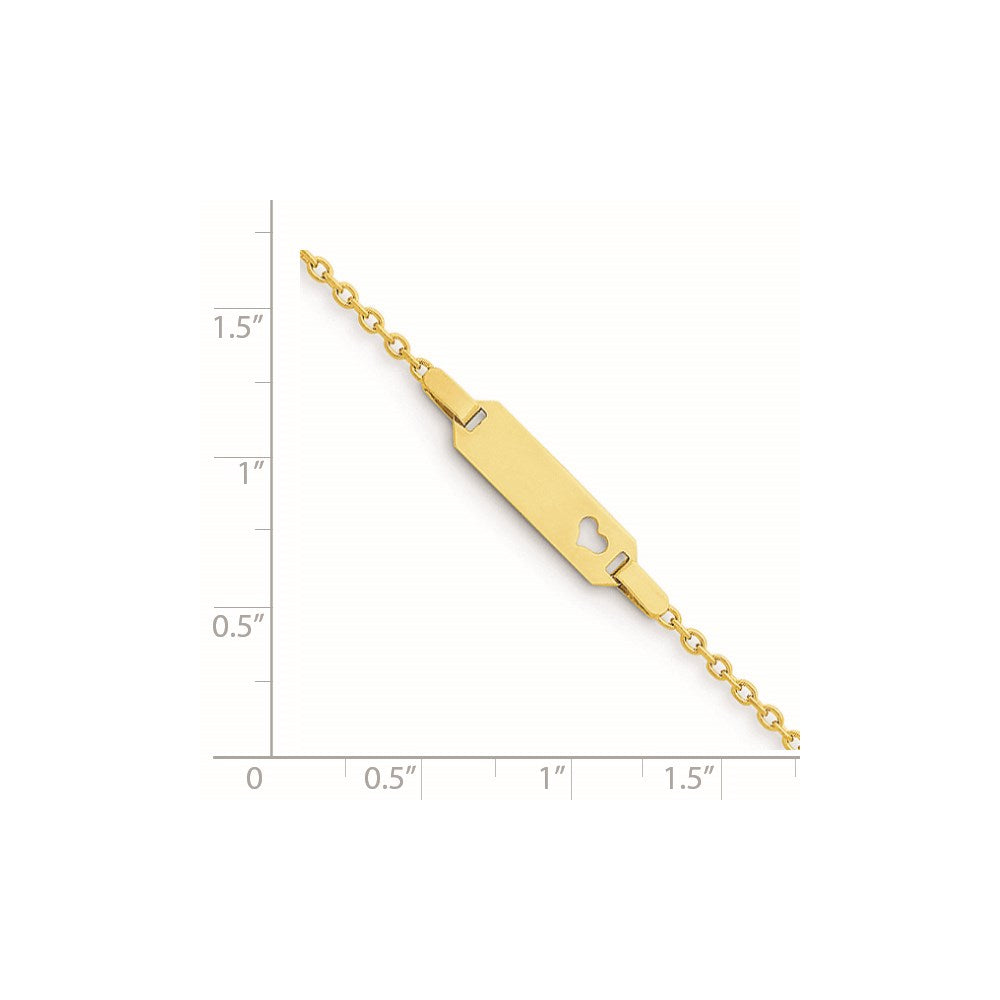 14K Children's Heart ID Bracelet