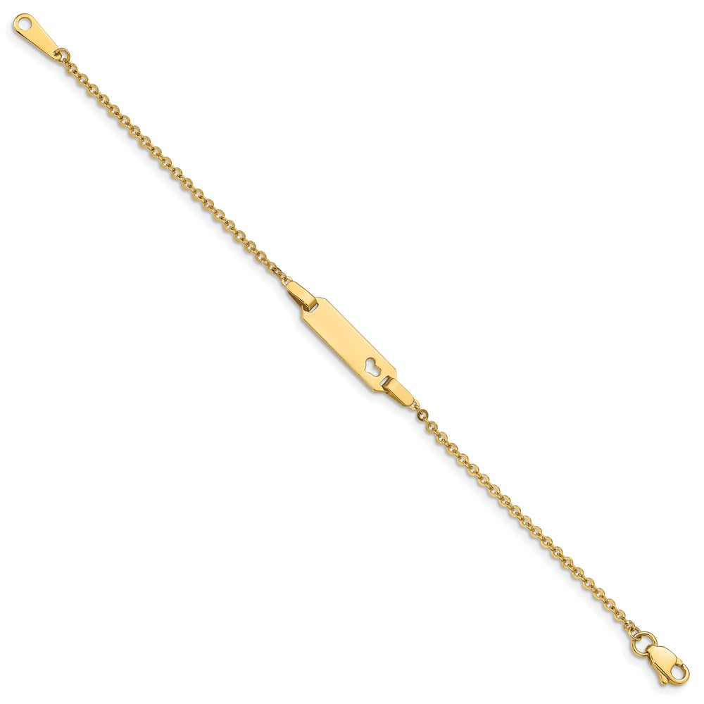 14K Children's Heart ID Bracelet