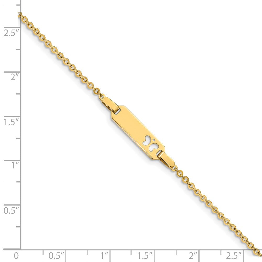 14K Children's Butterfly ID Bracelet