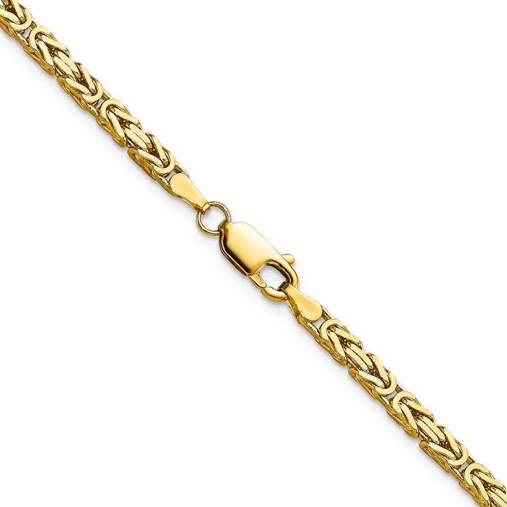 14K 24 inch 2.5mm Byzantine with Lobster Clasp Chain