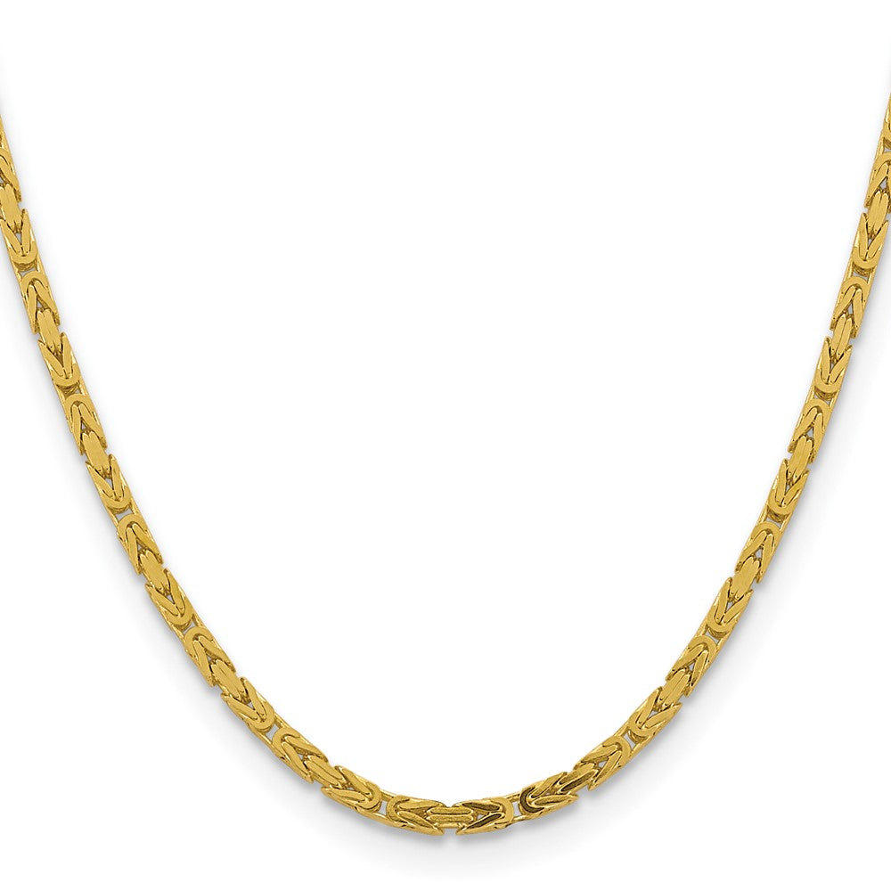 14K 24 inch 3.25mm Byzantine with Lobster Clasp Chain