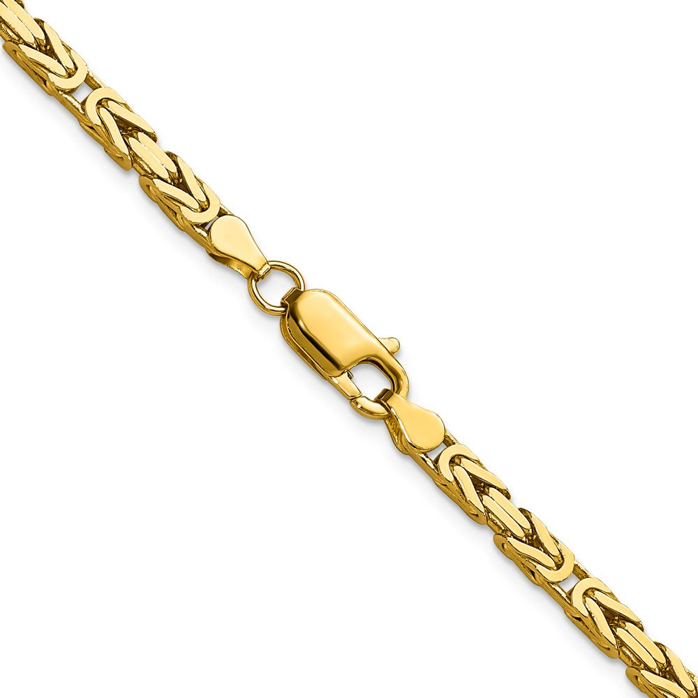 14K 24 inch 3.25mm Byzantine with Lobster Clasp Chain