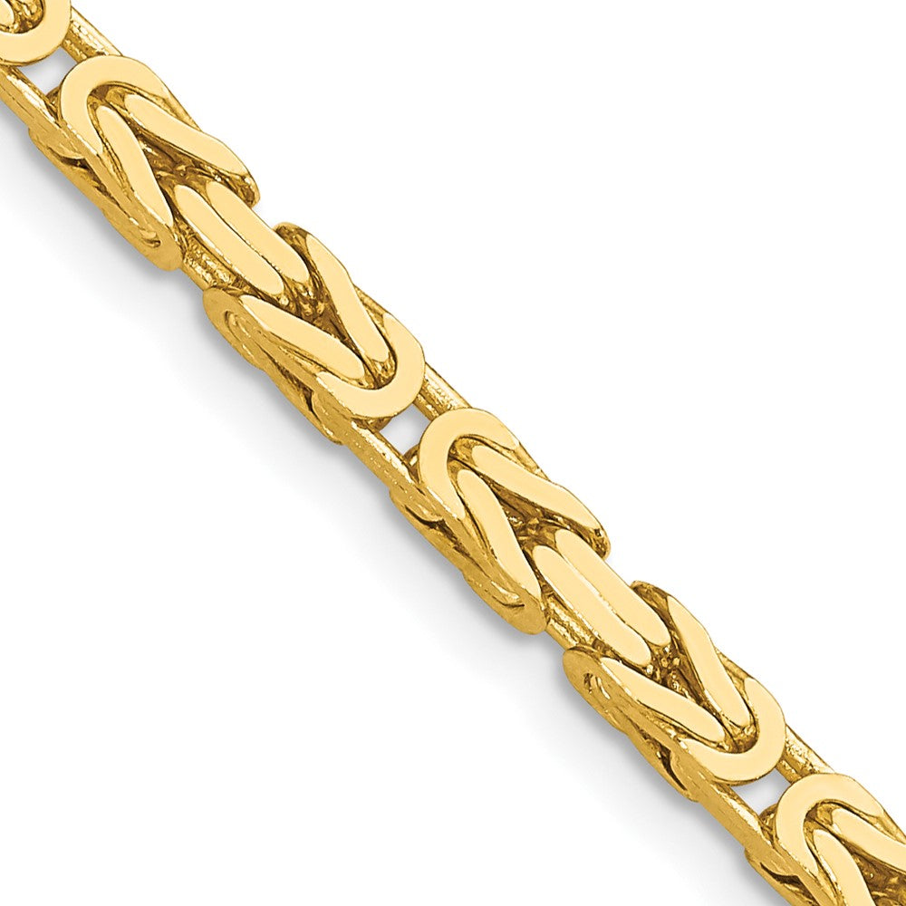 14K 24 inch 3.25mm Byzantine with Lobster Clasp Chain