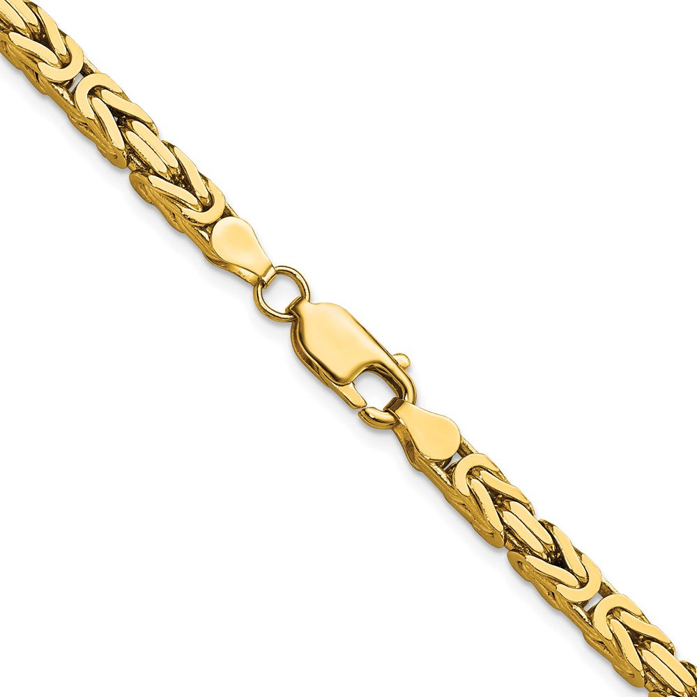 14K 24 inch 4mm Byzantine with Lobster Clasp Chain