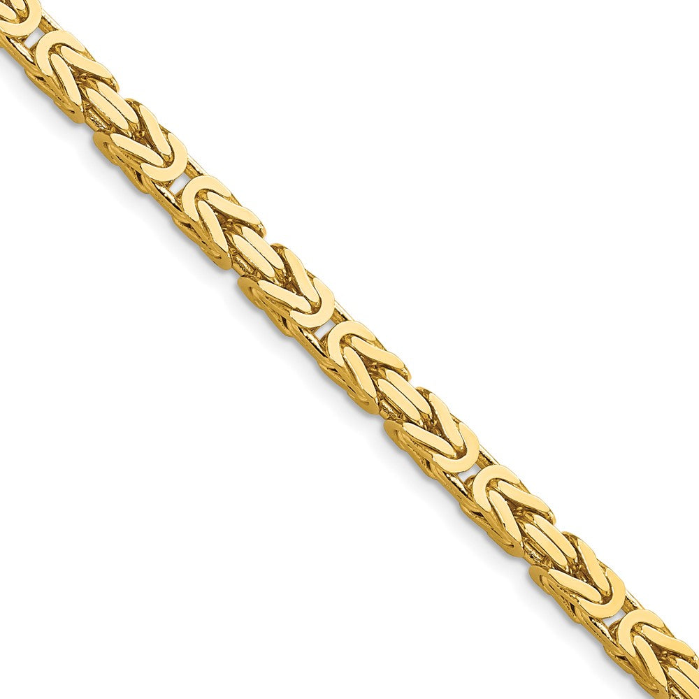 14K 24 inch 4mm Byzantine with Lobster Clasp Chain