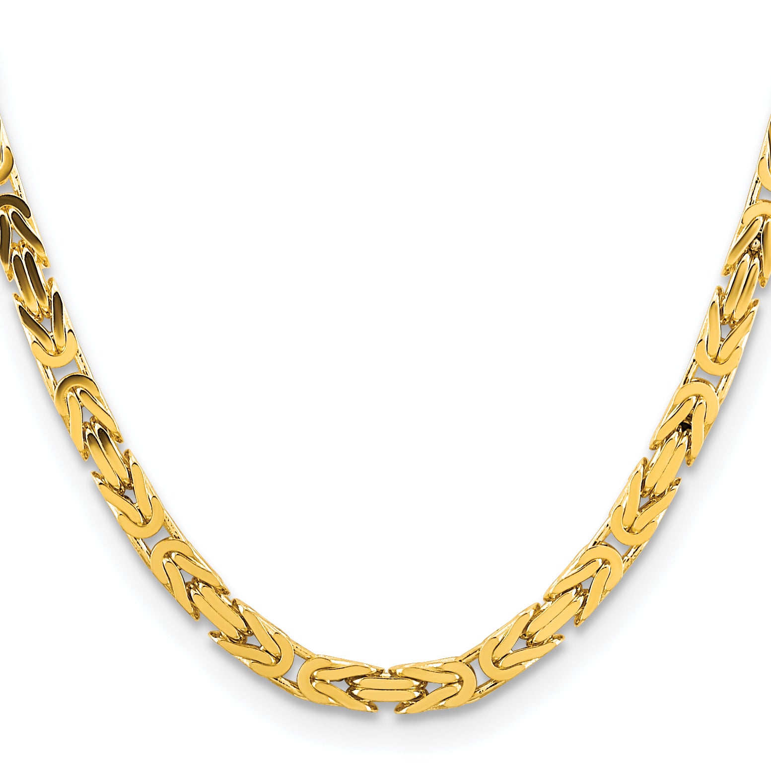 14K 20 inch 5.25mm Byzantine with Lobster Clasp Chain