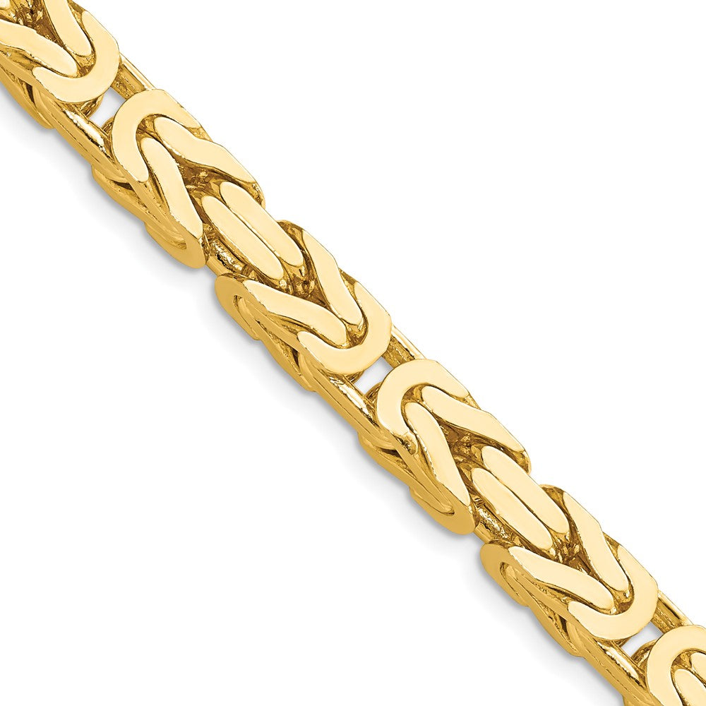 14K 24 inch 6.5mm Byzantine with Lobster Clasp Chain