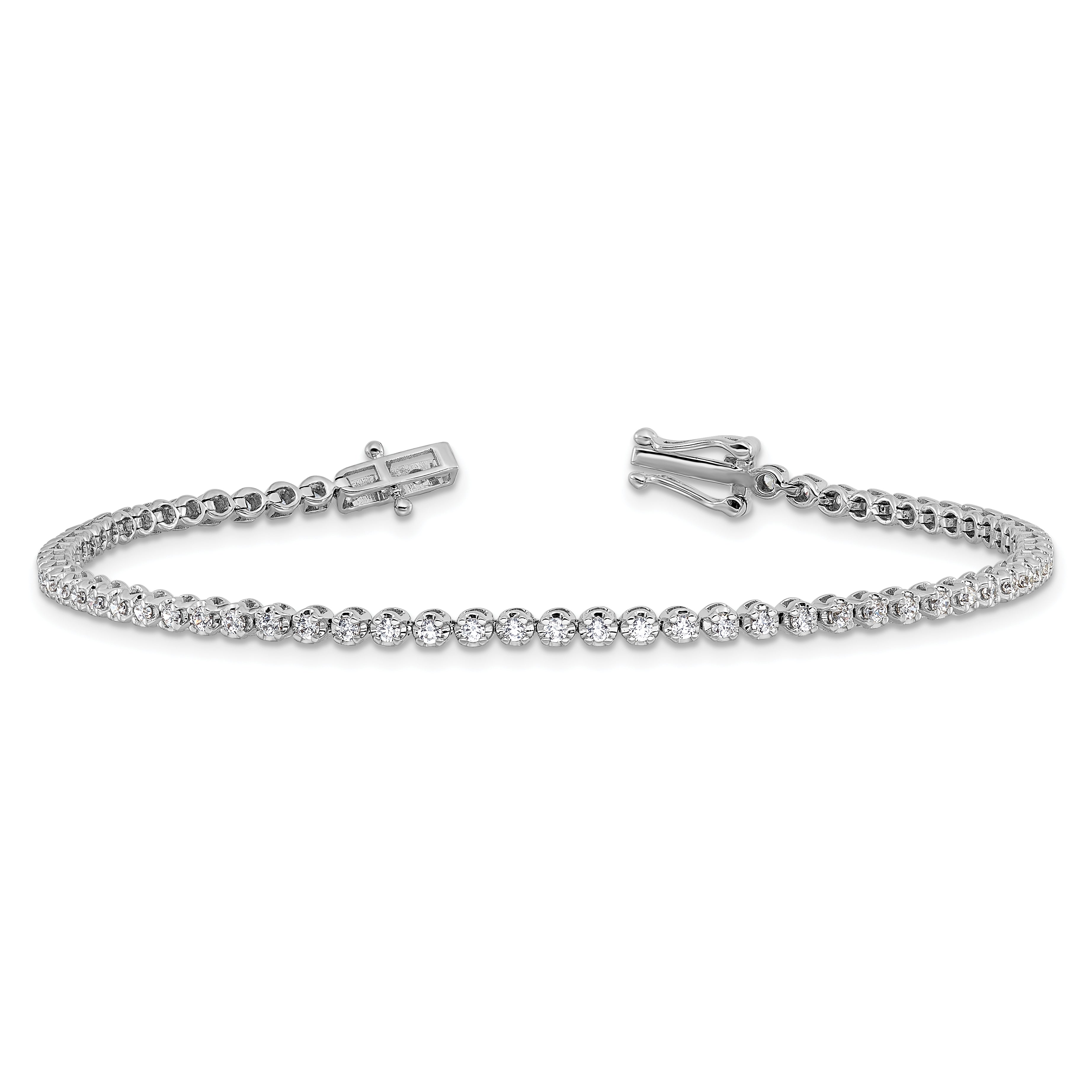 14K White Gold Lab Grown Diamond VS/SI FGH Tennis Bracelet