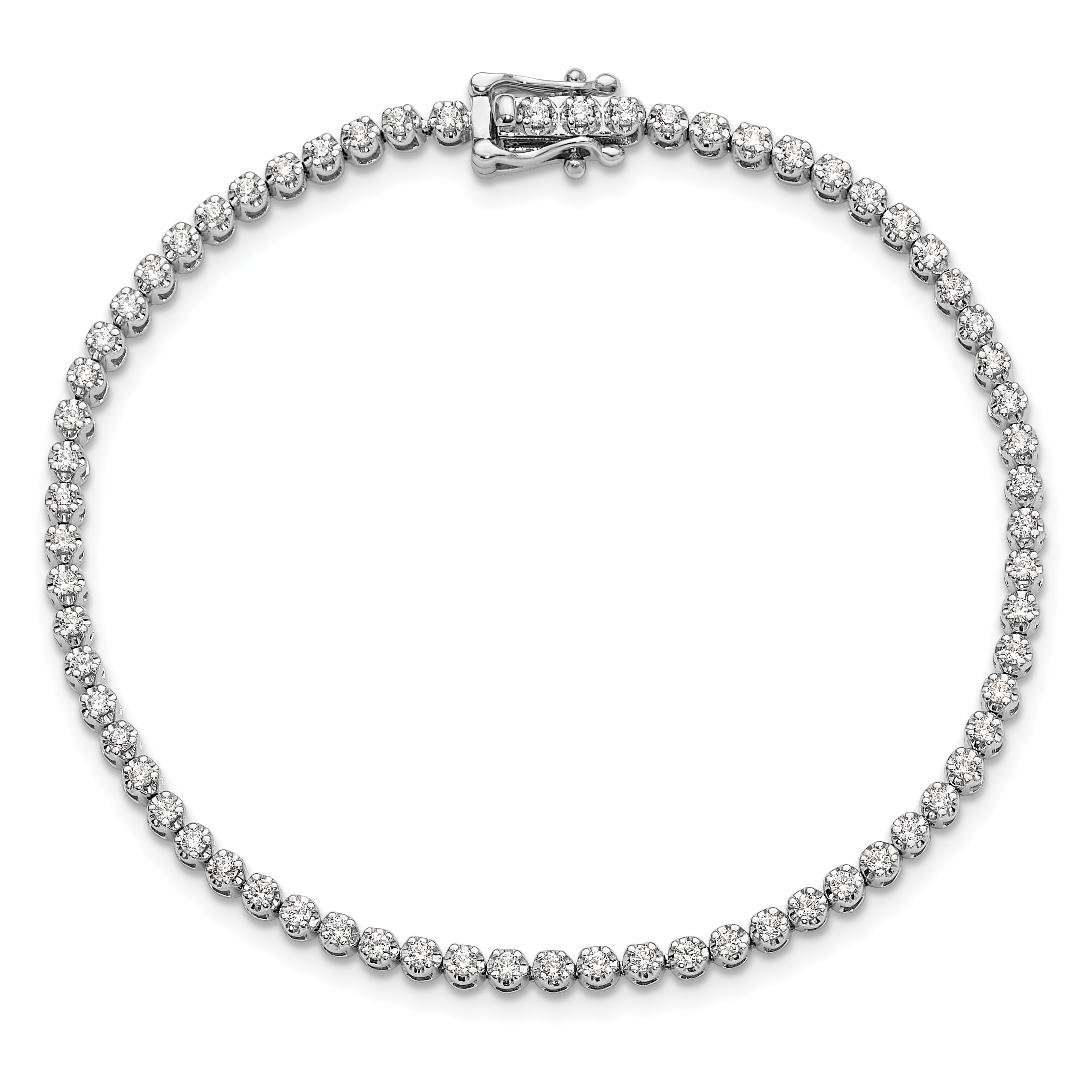 14K White Gold Lab Grown Diamond VS/SI FGH Tennis Bracelet