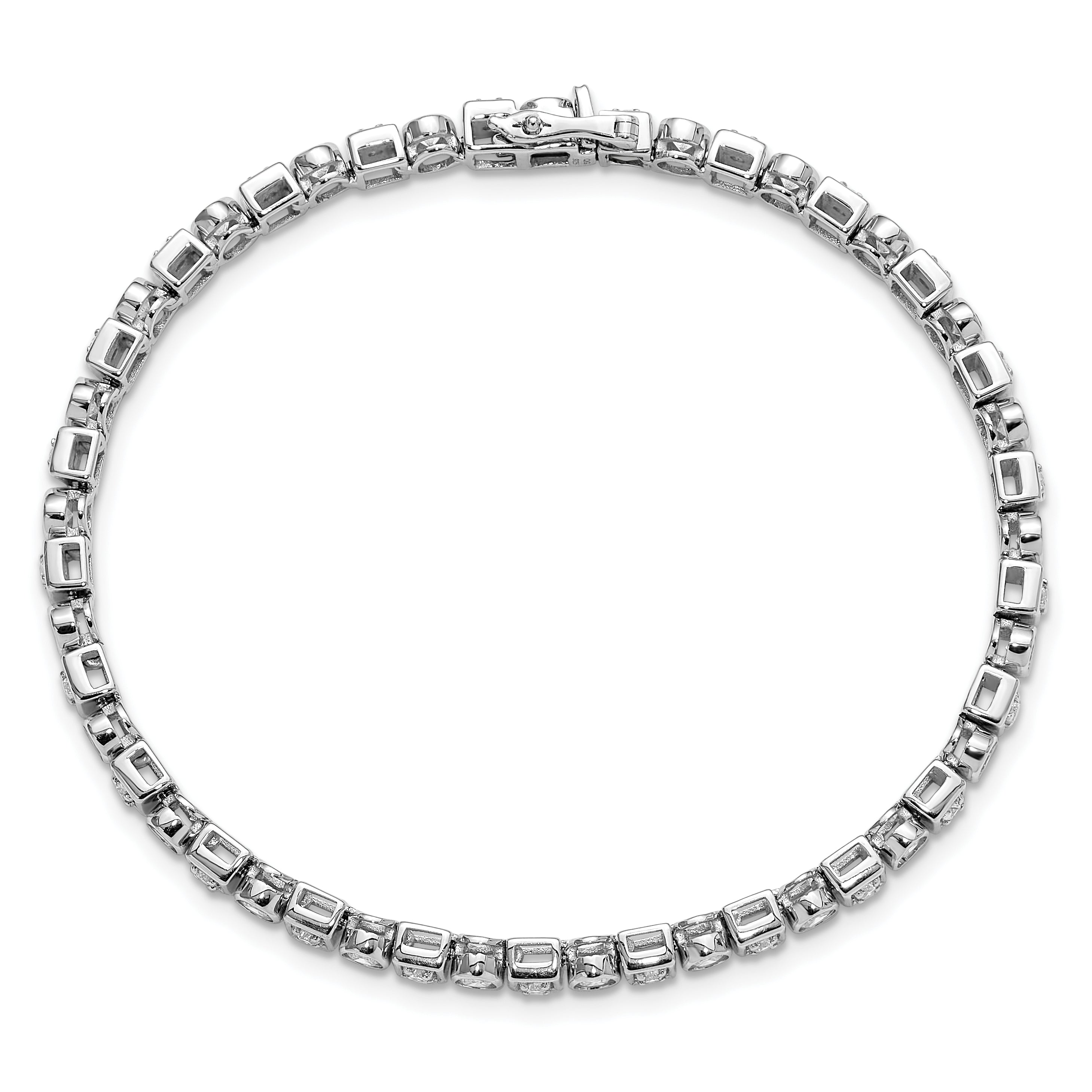 14K White Gold Lab Grown Diamond VS/SI FGH Shapes Bracelet