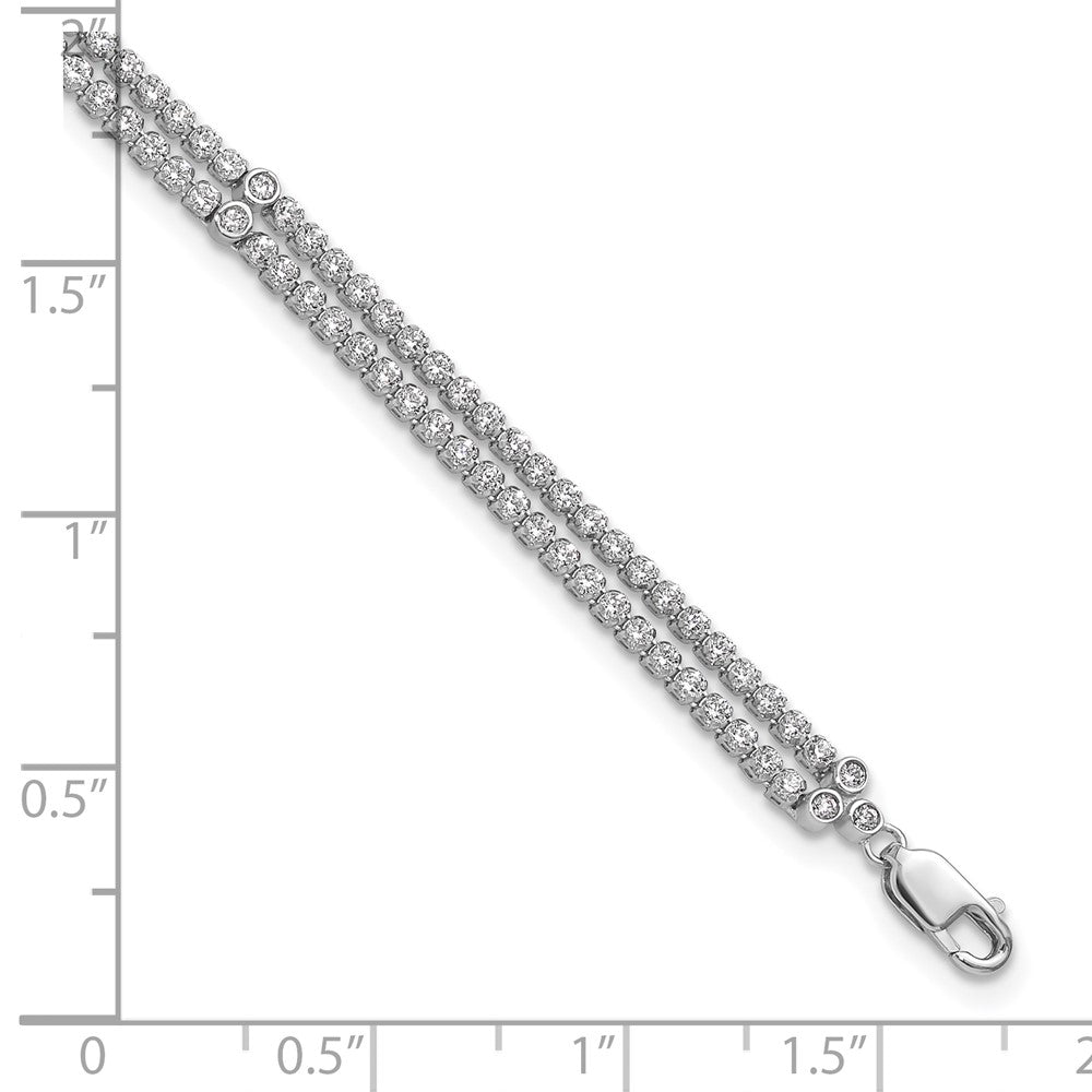 14K White Gold Lab Grown Diamond VS/SI FGH w/1 inch ext. Fancy Brace