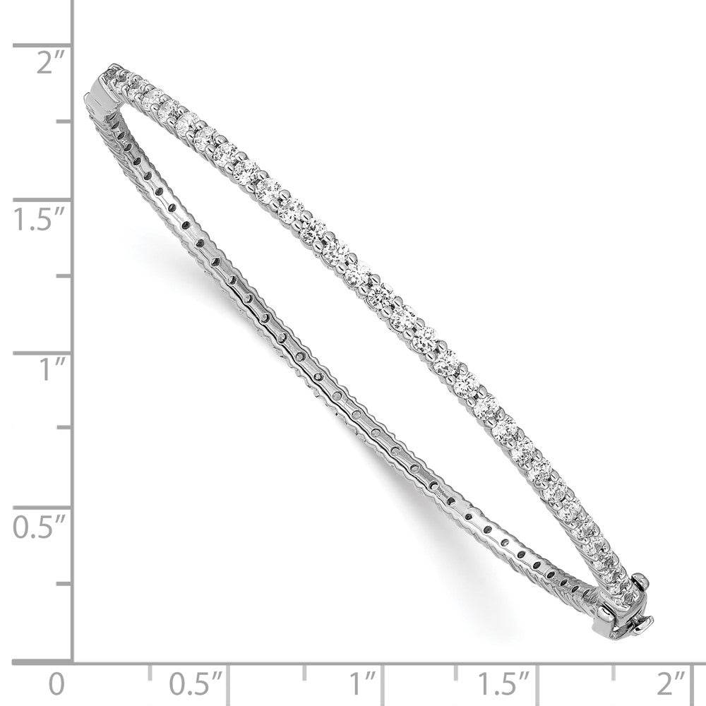 14K White Gold Lab Grown Diamond VS/SI FGH Eternity Bangle