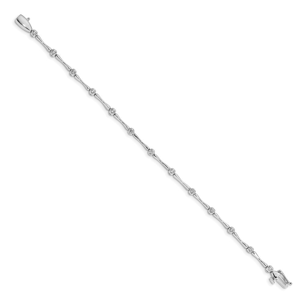 14K White Gold Lab Grown Diamond VS/SI FGH Bracelet