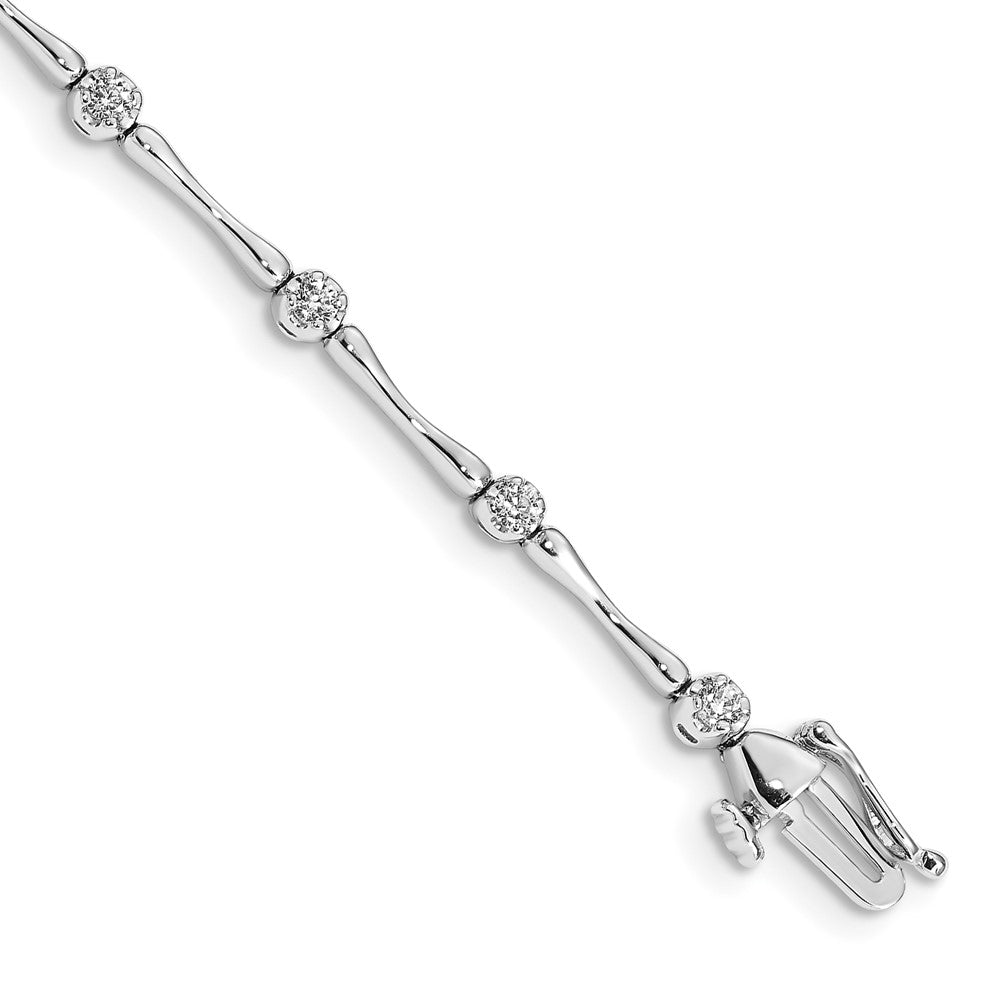 14K White Gold Lab Grown Diamond VS/SI FGH Bracelet