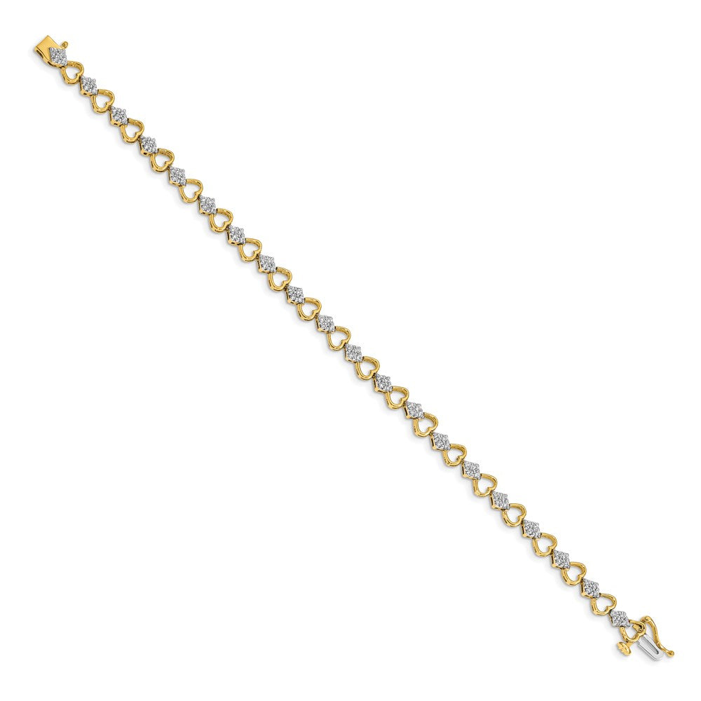 14K Lab Grown Diamond VS/SI FGH Heart Link Bracelet