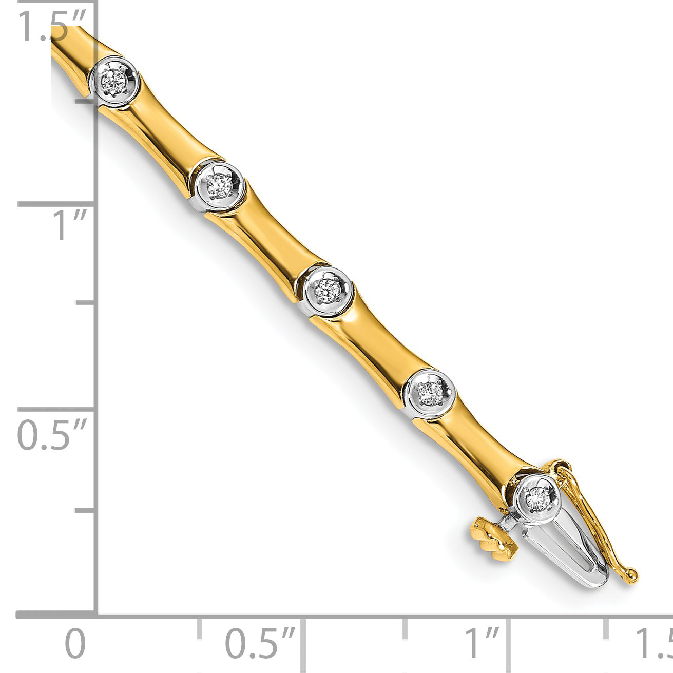 14K Two-tone Lab Grown Diamond VS/SI FGH Bracelet