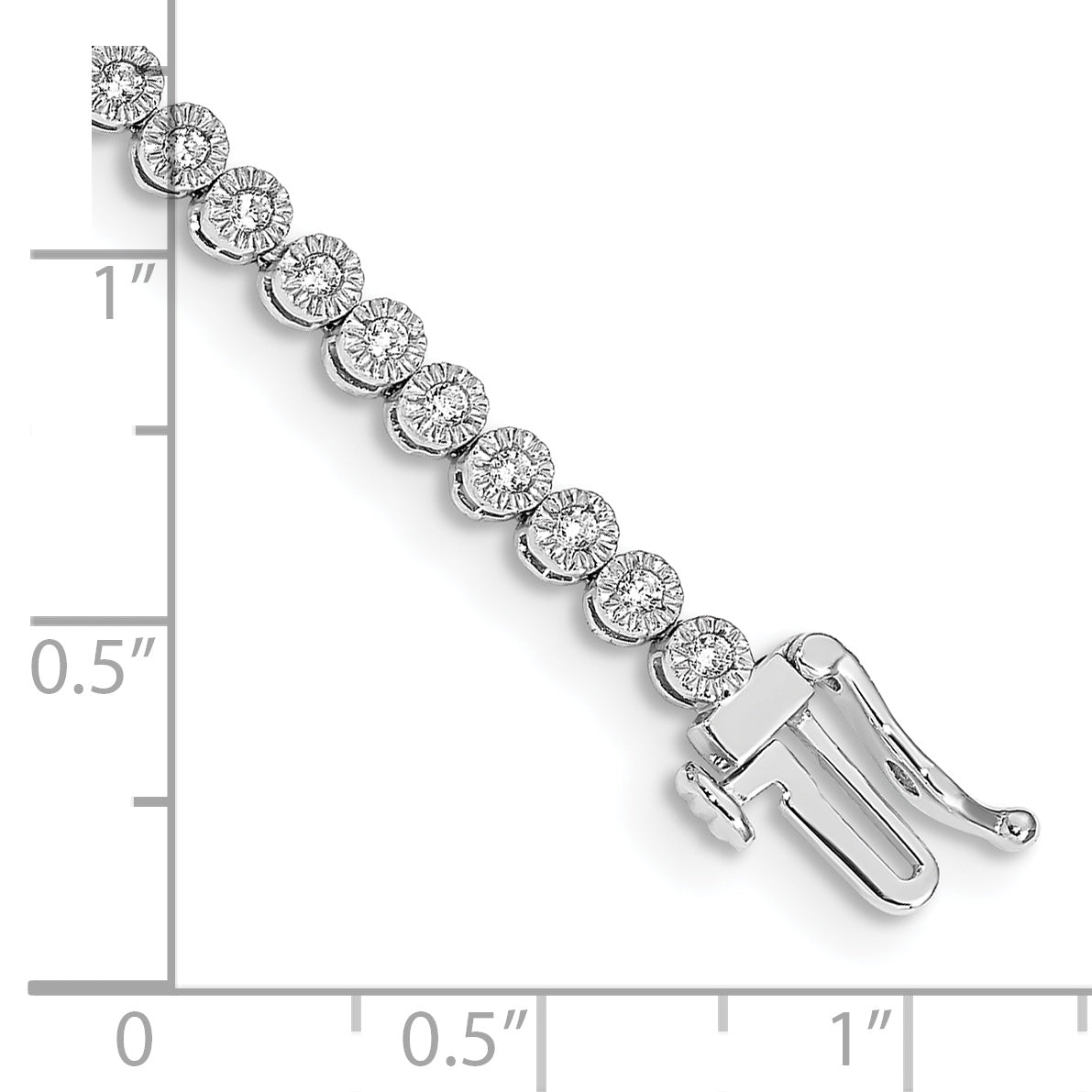 14K White Gold Lab Grown Diamond VS/SI FGH Tennis Bracelet