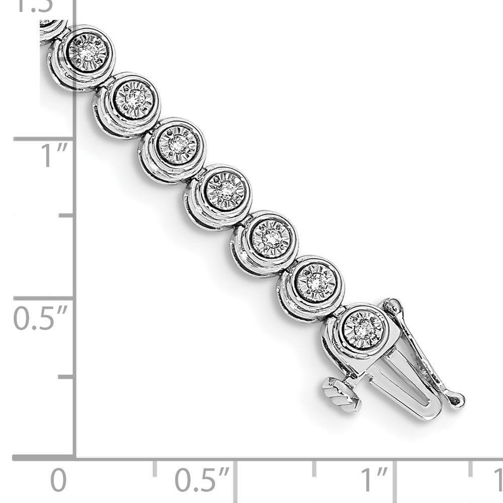 14K White Gold Lab Grown Diamond VS/SI FGH Circle Link Bracelet