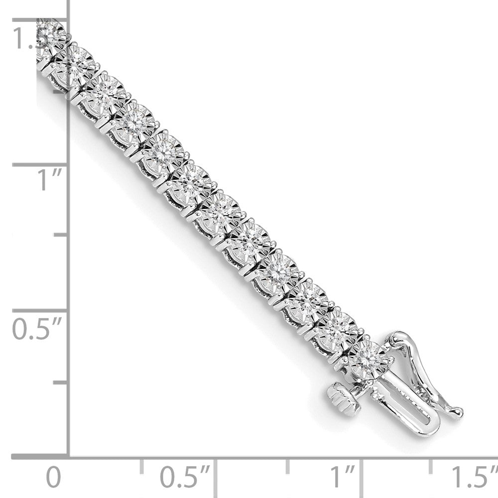 14K White Gold Lab Grown VS/SI FGH Dia Illusion Setting Bracelet