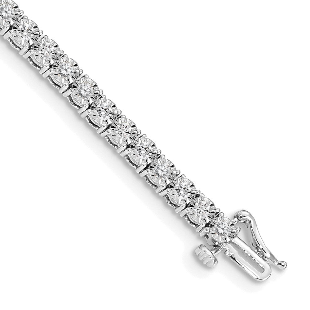 14K White Gold Lab Grown VS/SI FGH Dia Illusion Setting Bracelet