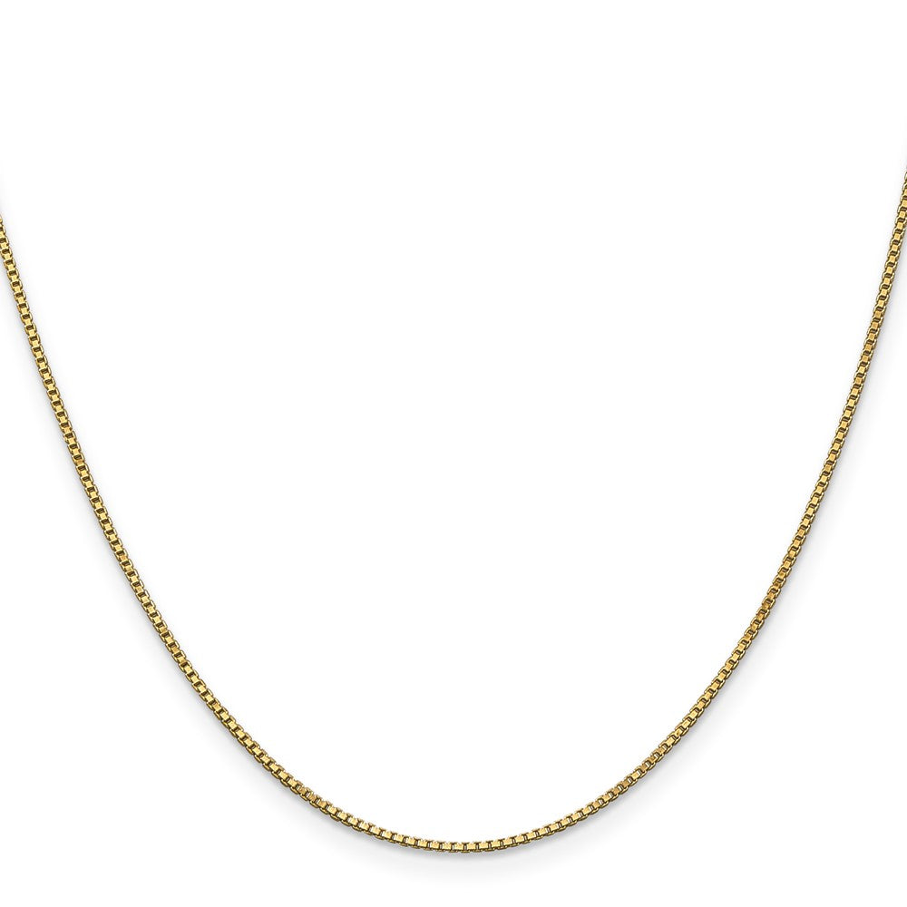 14K 14 inch 1mm Box with Lobster Clasp Chain