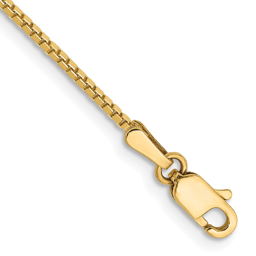 14K 7 inch 1.1mm Box with Lobster Clasp Bracelet