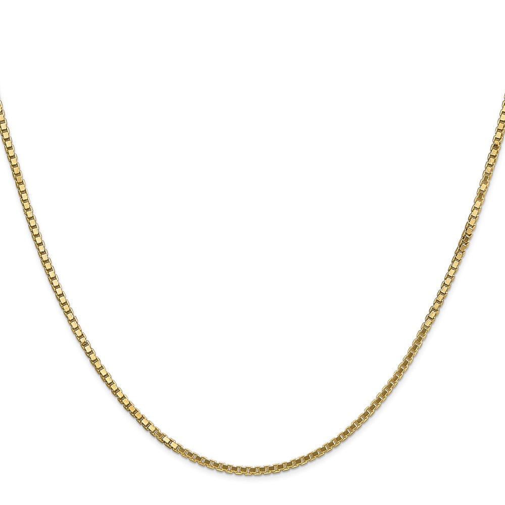 14K 16 inch 1.5mm Box with Lobster Clasp Chain