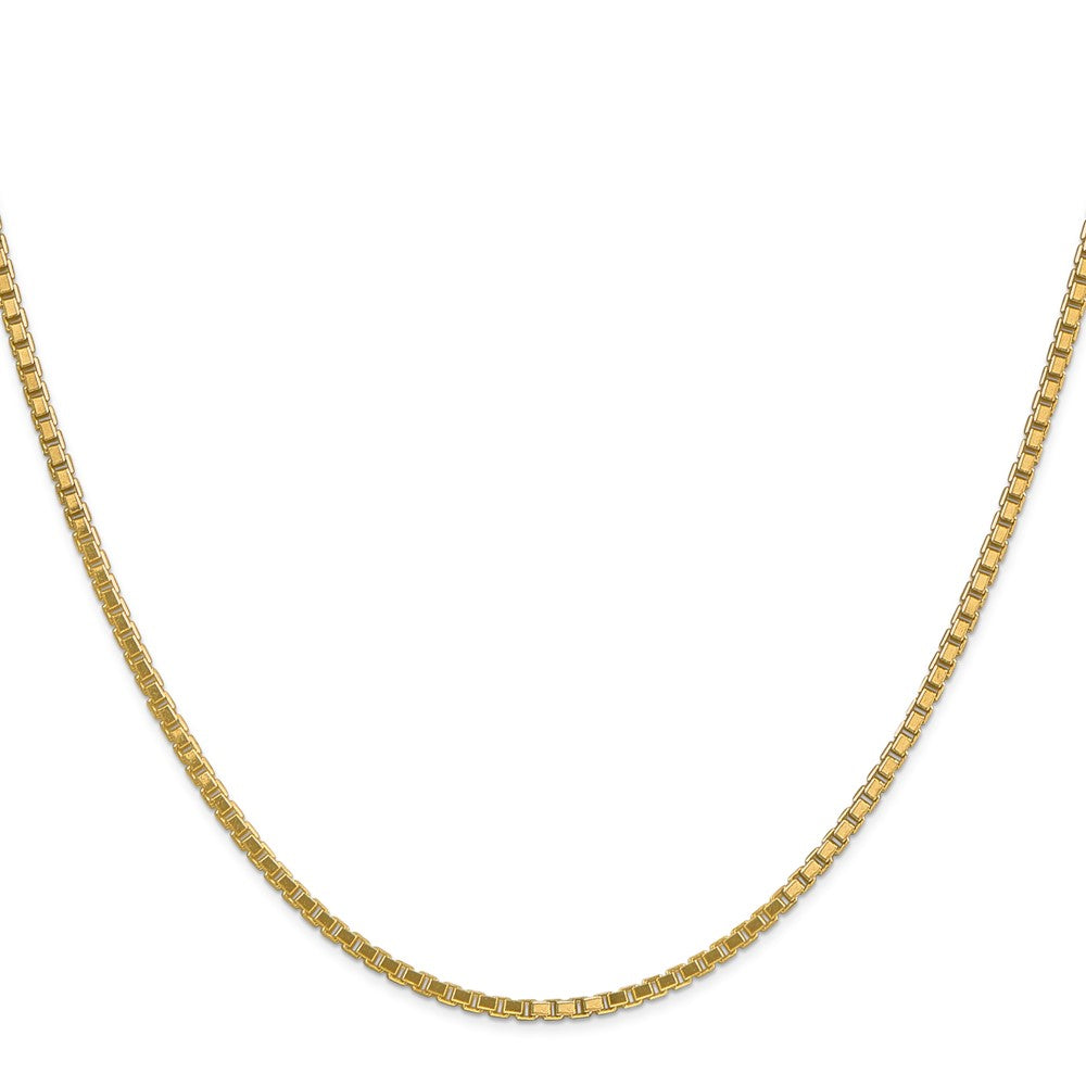 14K 20 inch 1.9mm Box with Lobster Clasp Chain