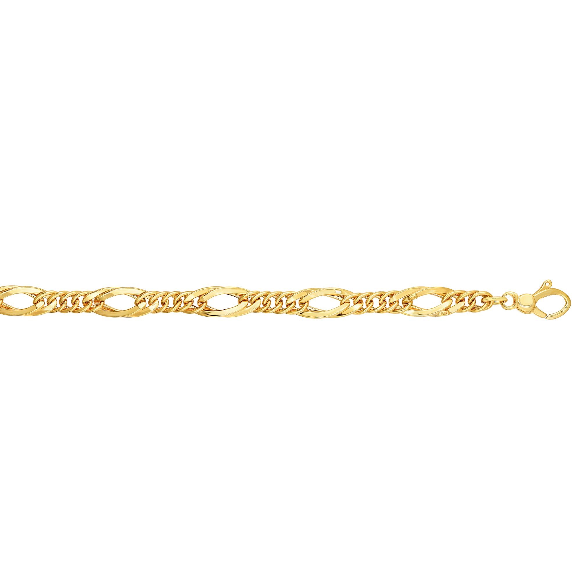 14K Yellow Gold 7.5" Polished Link