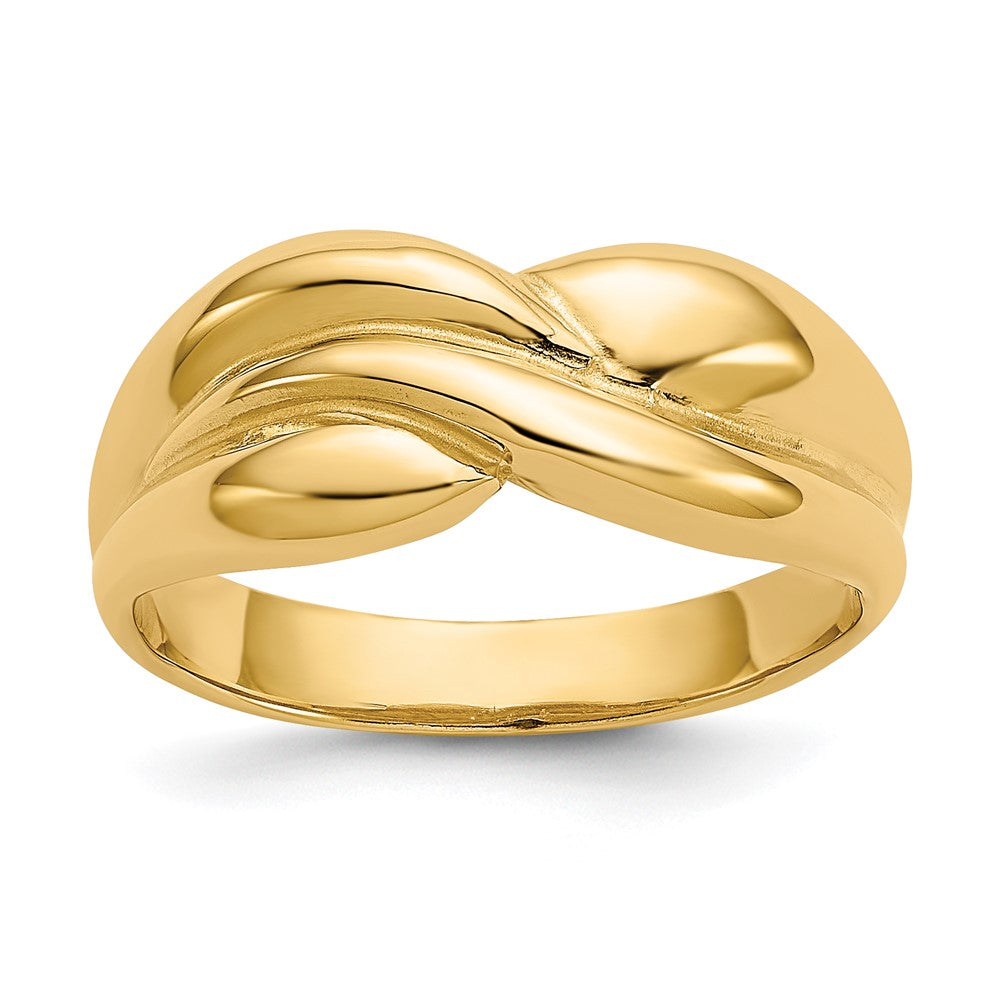 14k Polished Twisted Dome Ring