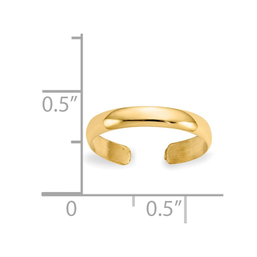 14k High Polished Toe Ring