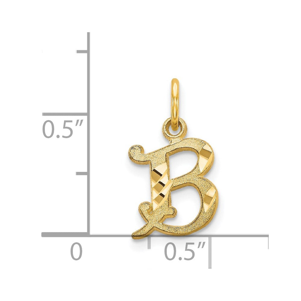 14k Letter B Initial Charm