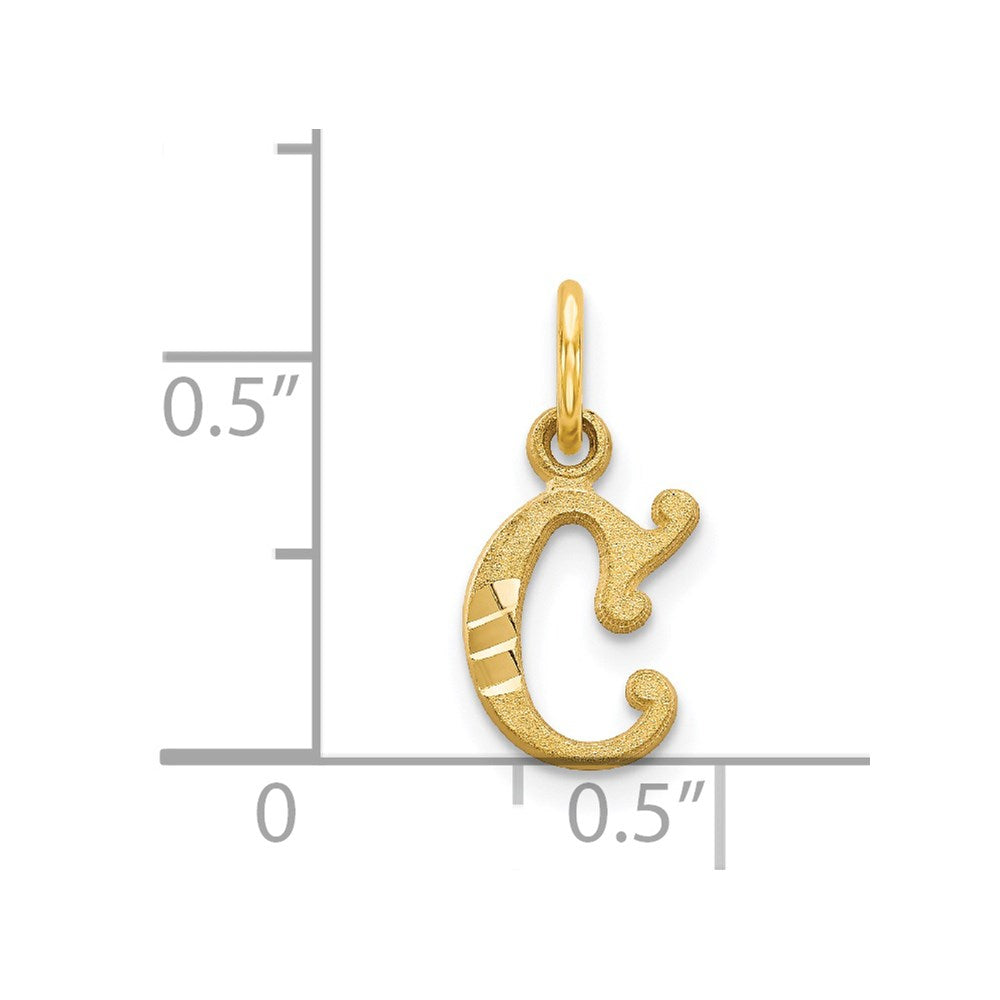 14k Letter C Initial Charm