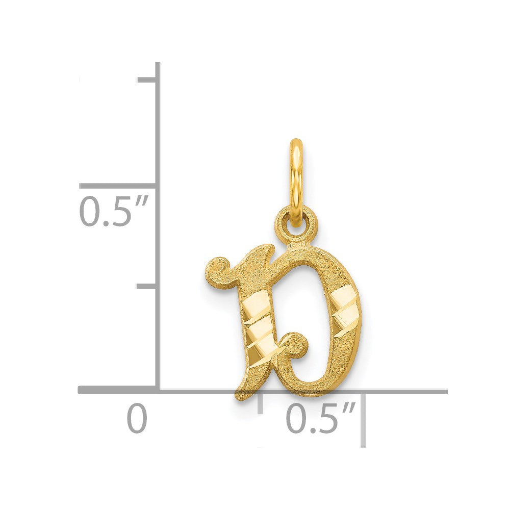 14k Letter D Initial Charm