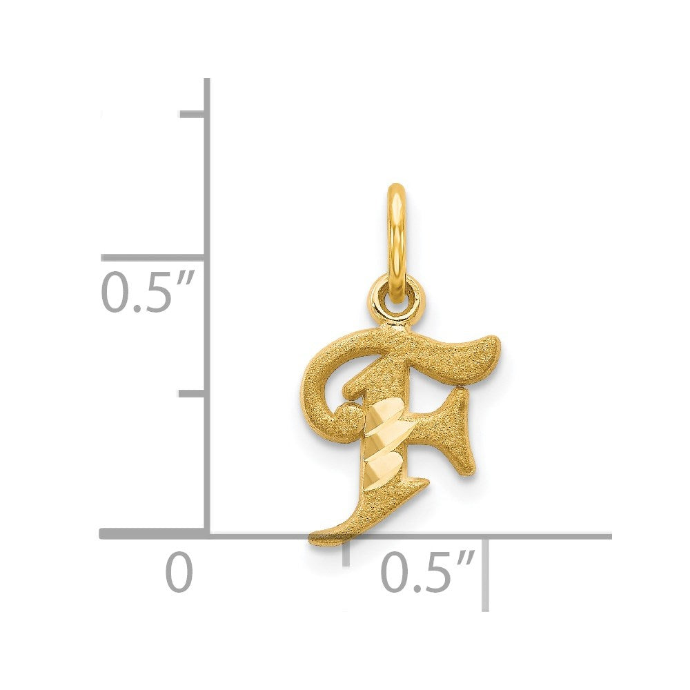 14k Letter F Initial Charm