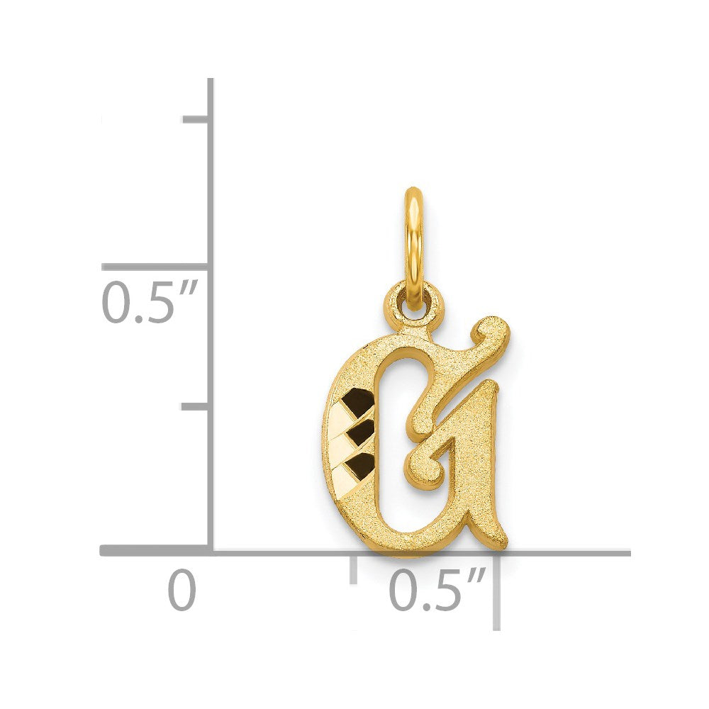 14k Letter G Initial Charm