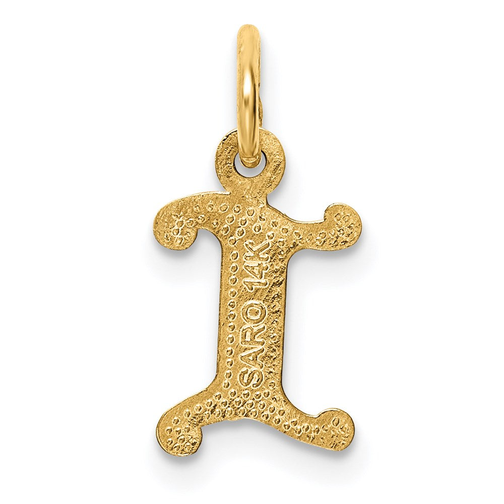 14k Letter I Initial Charm