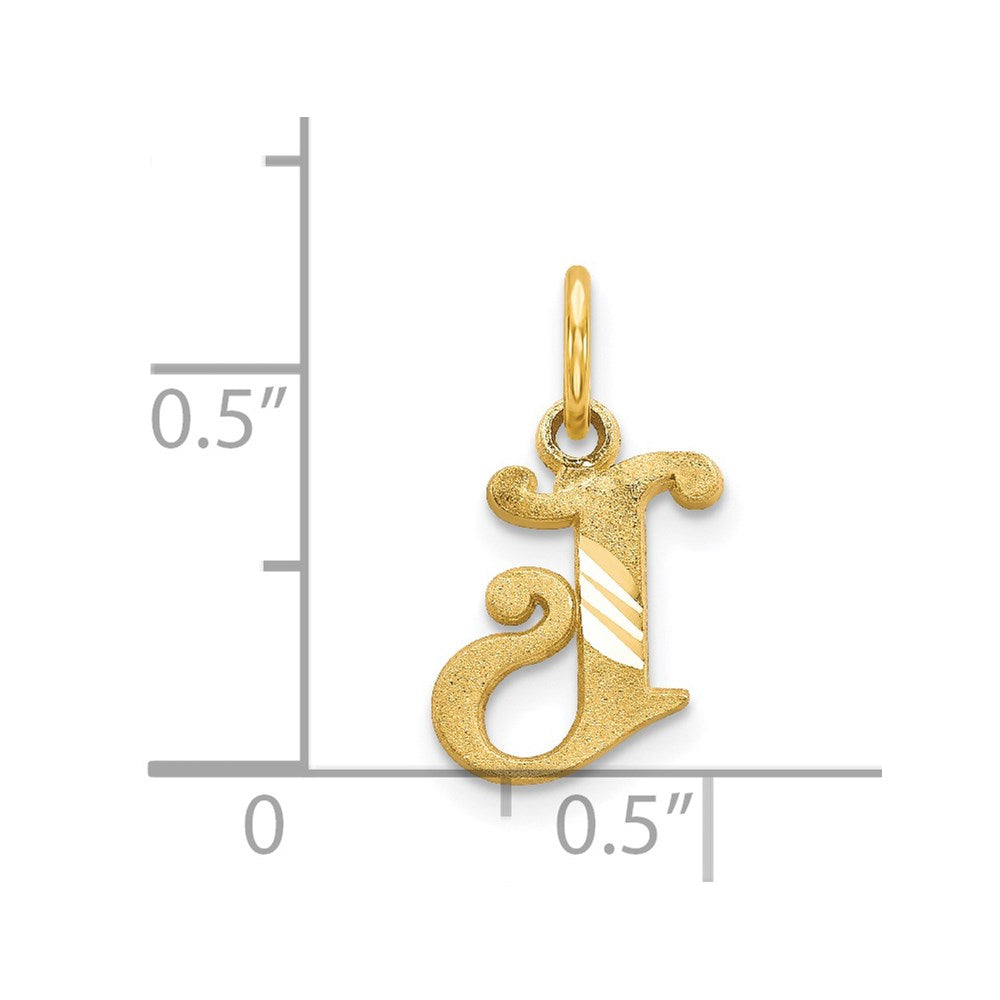 14k Letter J Initial Charm