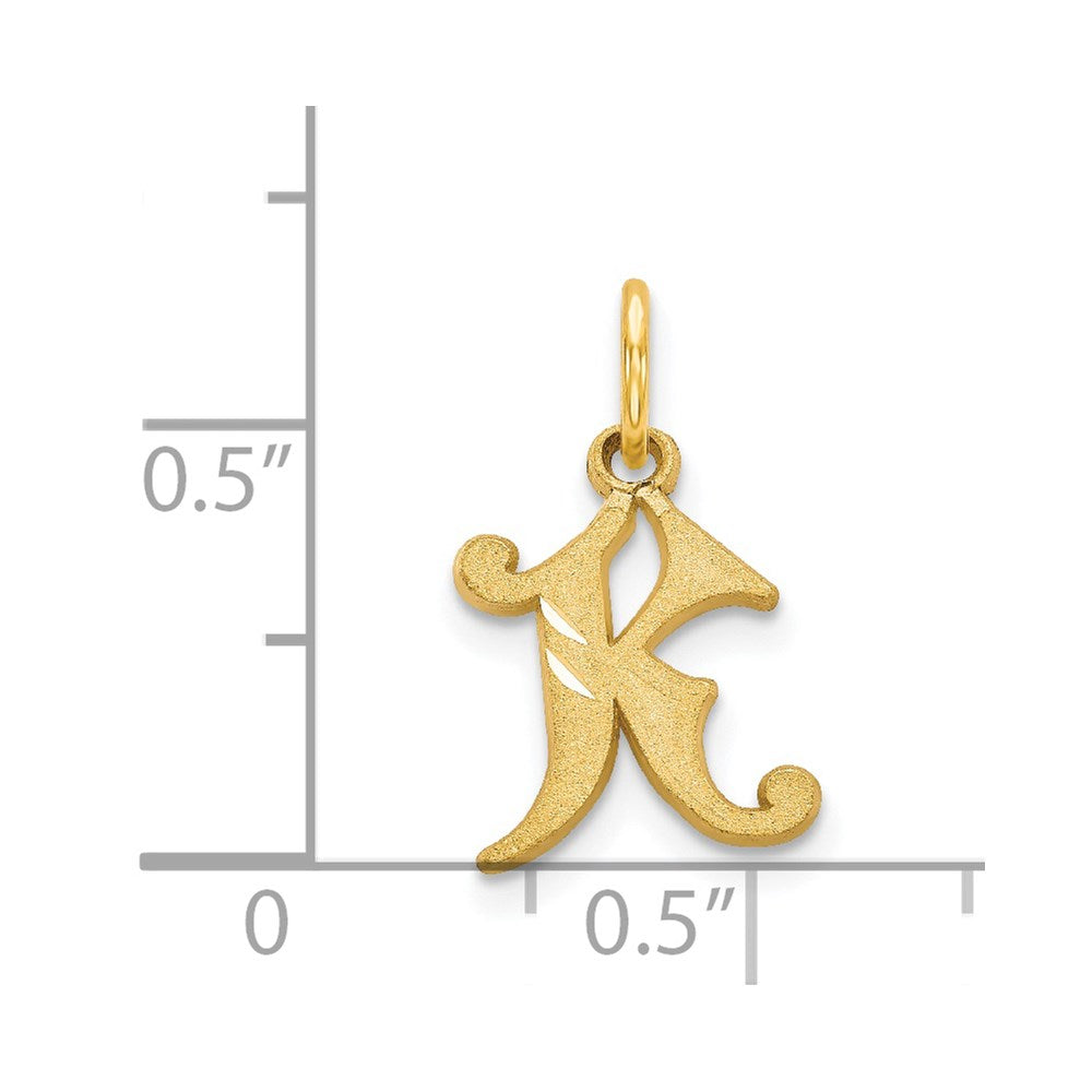 14k Letter K Initial Charm