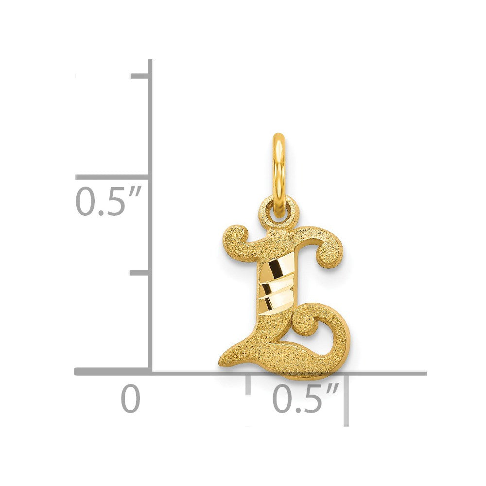 14k Letter L Initial Charm