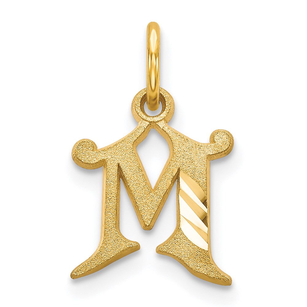 14k Letter M Initial Charm