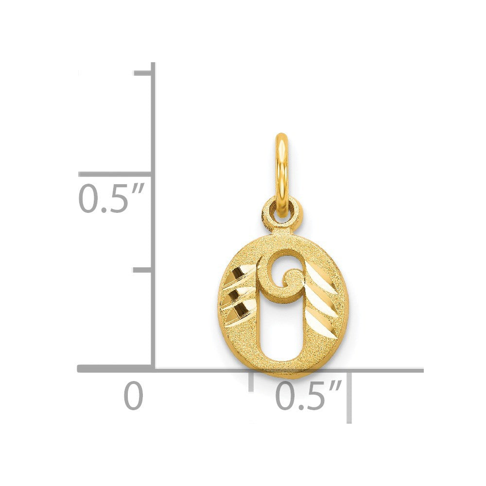 14k Letter O Initial Charm