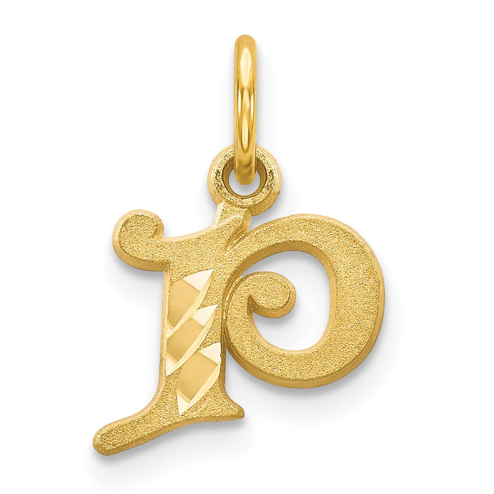 14k Letter P Initial Charm