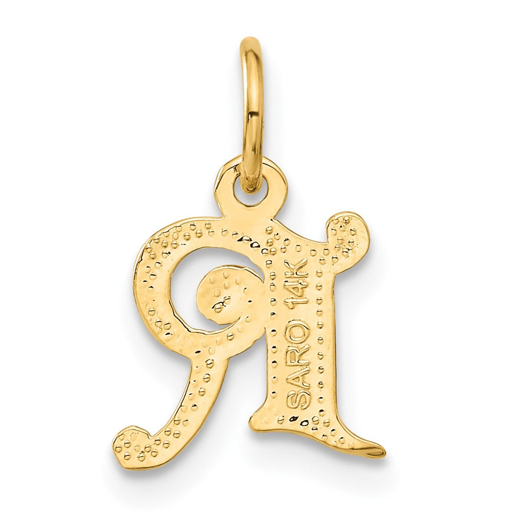 14k Letter R Initial Charm