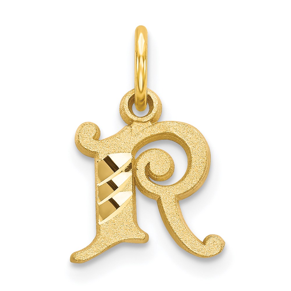 14k Letter R Initial Charm