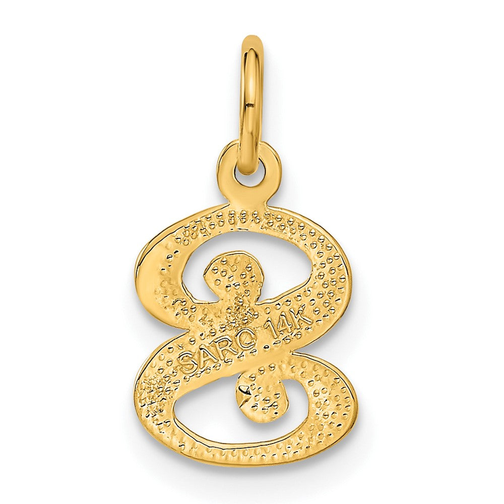 14k Letter S Initial Charm