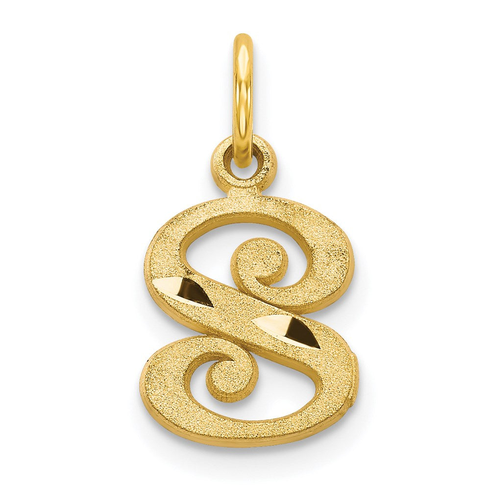 14k Letter S Initial Charm