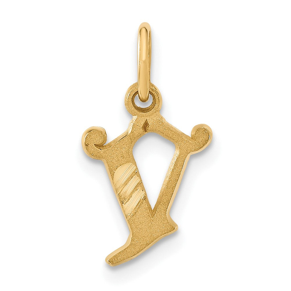 14k Letter V Initial Charm